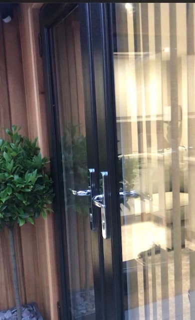 Timber and glazing details on a completed Ian Garden Rooms project